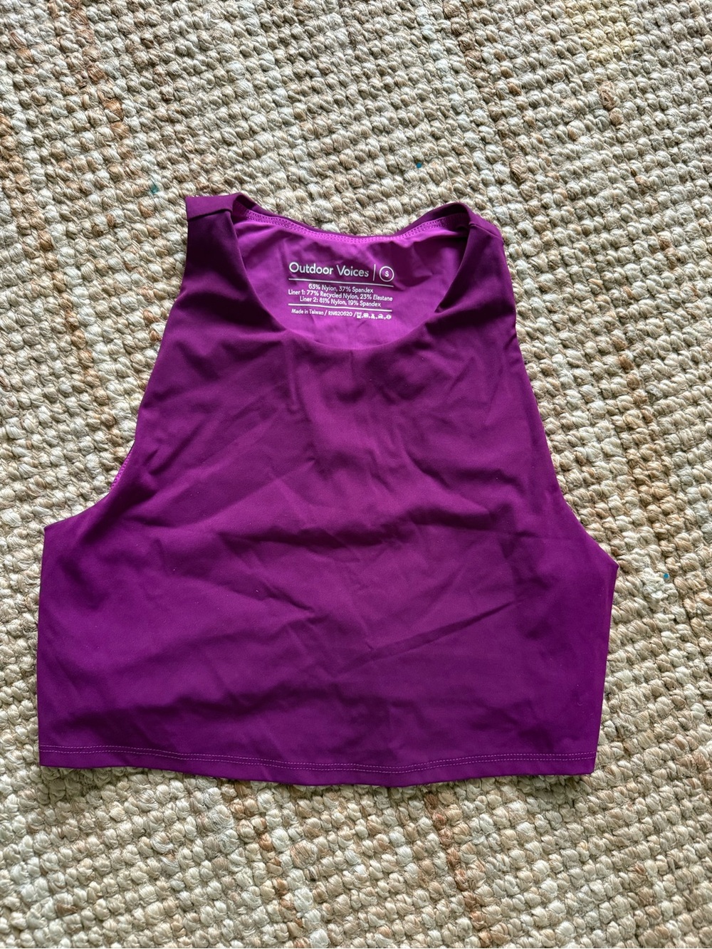 Outdoor Voices Active Tank | Racerback | Plum Purple | Size S